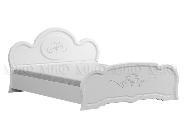 Кровать Королева New Белый МДФ (Спальное Место 1400/1600 х 2000 мм)