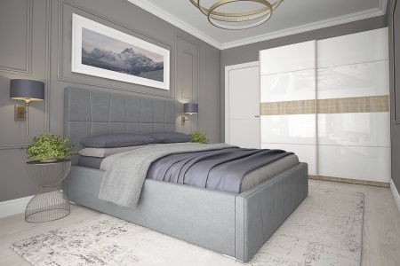 Кровать Пассаж серая