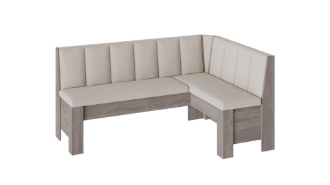 Скамья Угловая «Гонконг» (Дуб Сонома трюфель/Рогожка Бежевая)