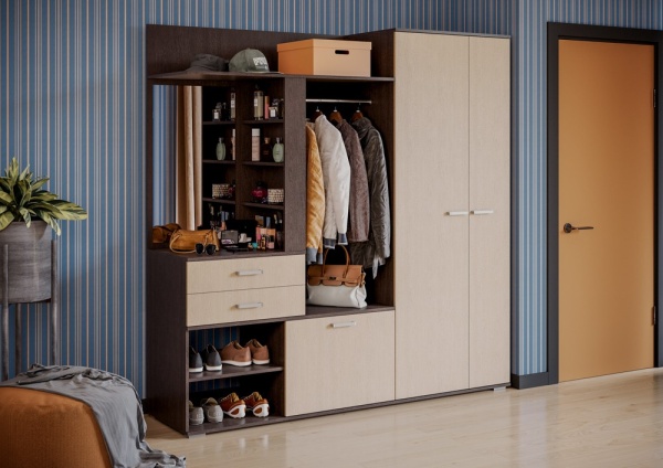 Прихожая Вавилон-7/Разные Цвета (2,0х2,02х0,52)