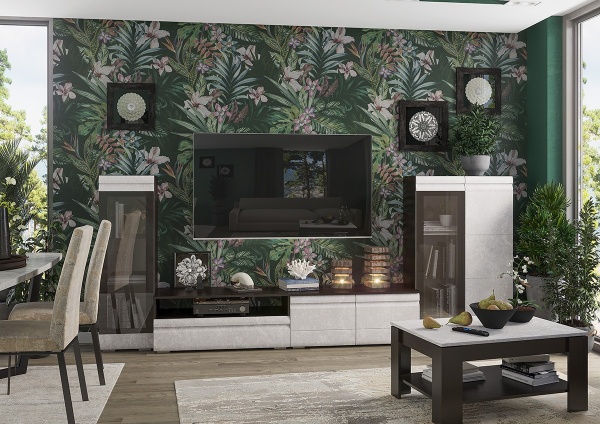 Стол журнальный Бостон СТЖ-01 Венге/Бетон Белый