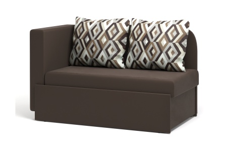Кушетка еврософа Кларис коричневая
